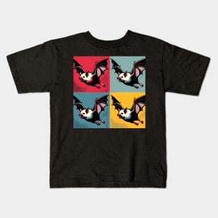 Night Wings Unleashed: Pop Art Bat Extravaganza Kids T-Shirt